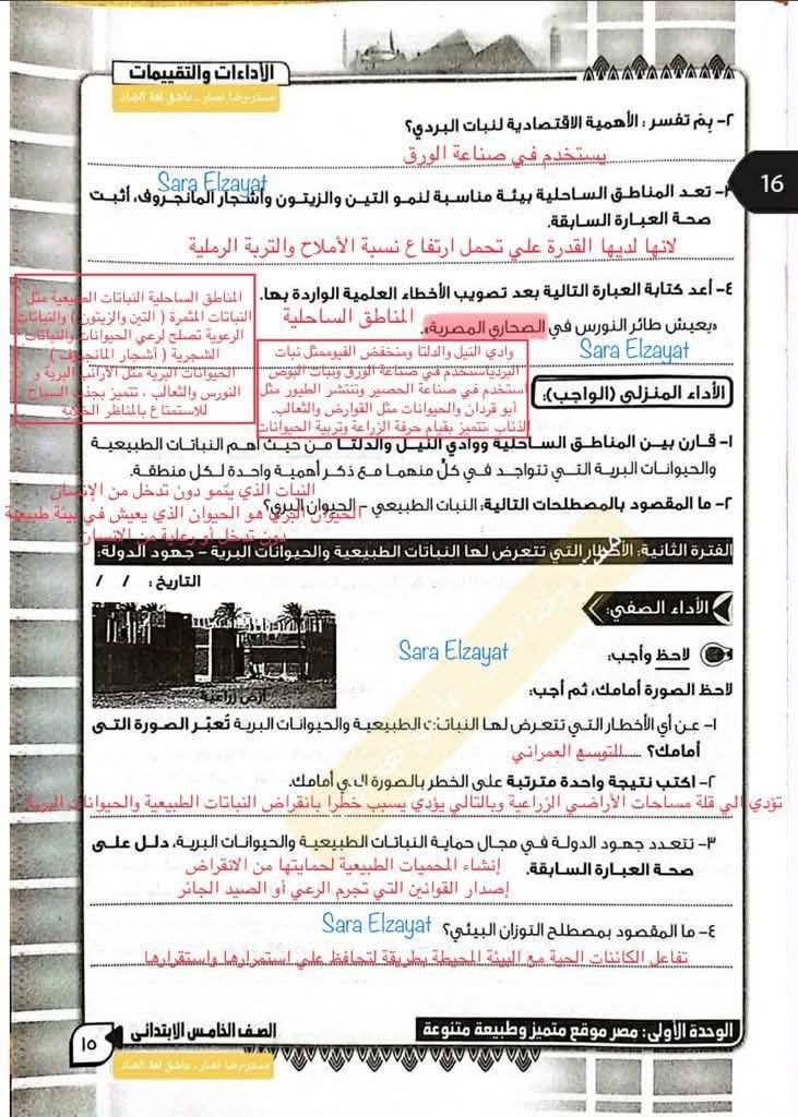 تقييمات الاسبوع الرابع الصف الخامس الابتدائي3