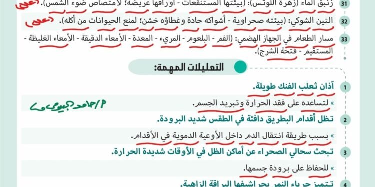 مخلص علوم المرحلة الابتدائية 2026