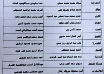 حركة تنقلات محافظة الجيزة