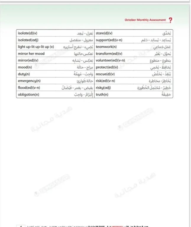 مراجعة كتاب المعاصر انجليزي أولى ثانوي شهر أكتوبر 20261